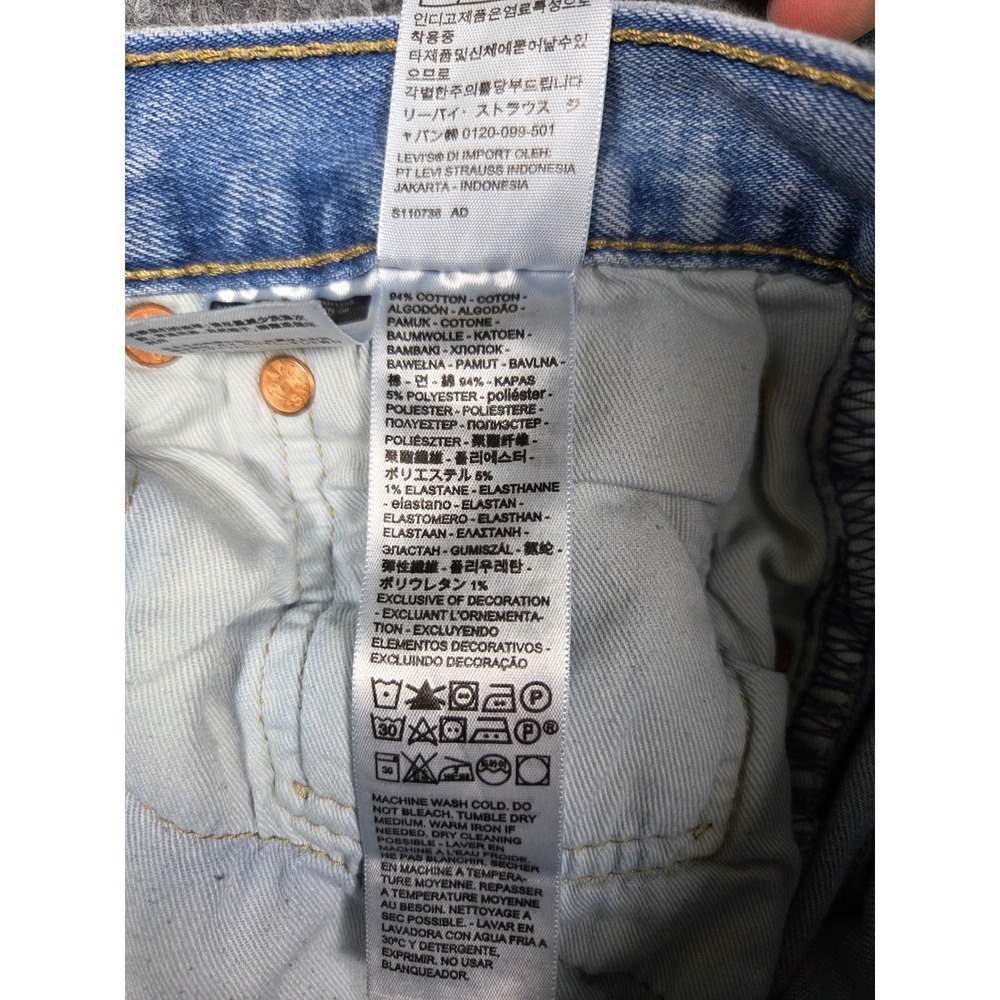 Levi's 501 Original Fit Jeans Mens 33x30 Light Wash Blue Button Fly Denim 78/4 - Picture 7 of 12